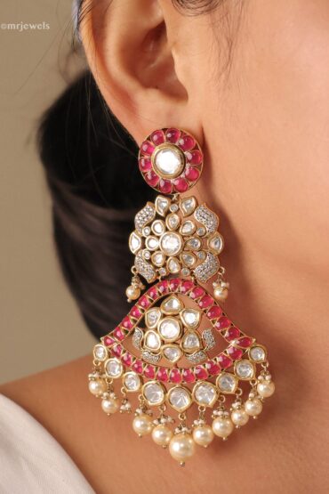 Maharani Polki  Emerald/ Ruby  Chandbali