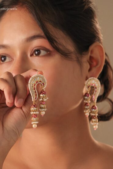 Aaliya Double Jhumka n Polki Earring