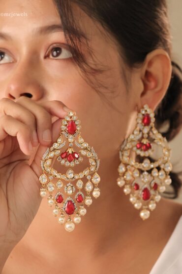 Statement Chandbaalis with tear-drops