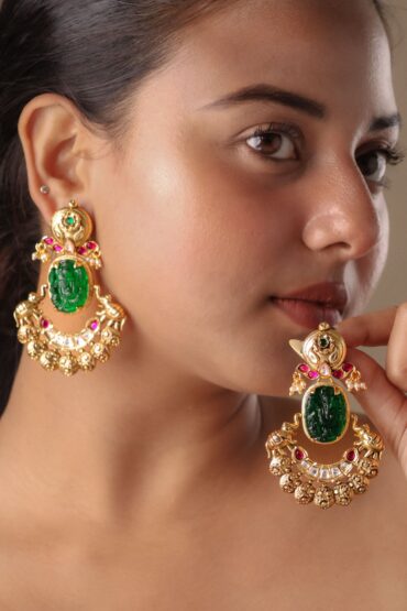 Ganesh Heritage Carved Statement Earrings
