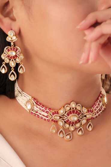 Ruby Polki Choker Set