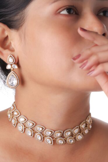 Double-layered kundan Polki Choker