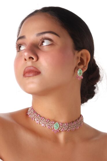 Mint Ros? Diadem Choker