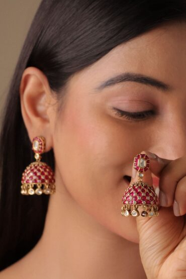 Tara Polki Designer Jhumkas