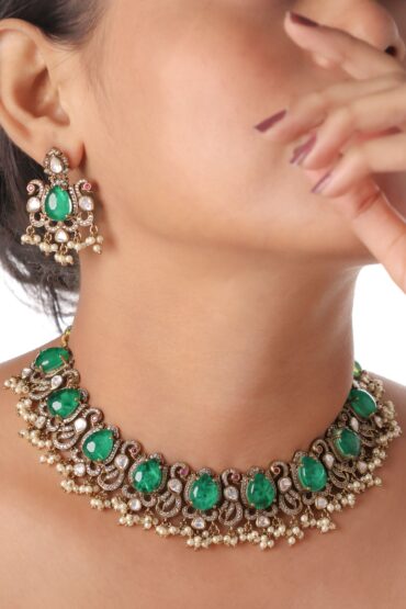 Rajwada Polki Choker Set