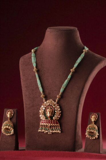 Ganvika Sacred Temple Ganesha Necklace Set