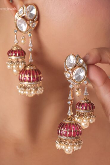Royal Polki Double Jhumka