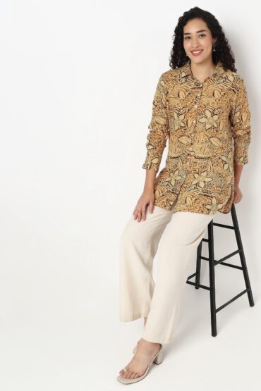 Indie Printed Shirt Tunic