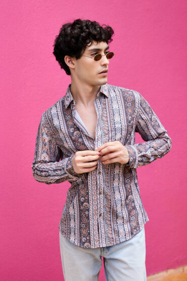 Multicolour Paisley Creased Shirt