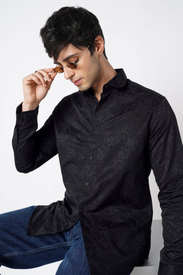 Classic Black Printed Shirt