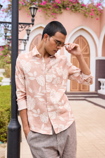 Sunset Brown Aloha Printed Shirt