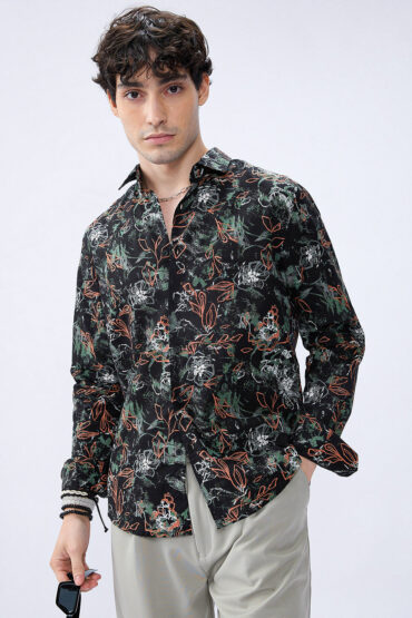 Abstract Eden Blackout Statement Shirt