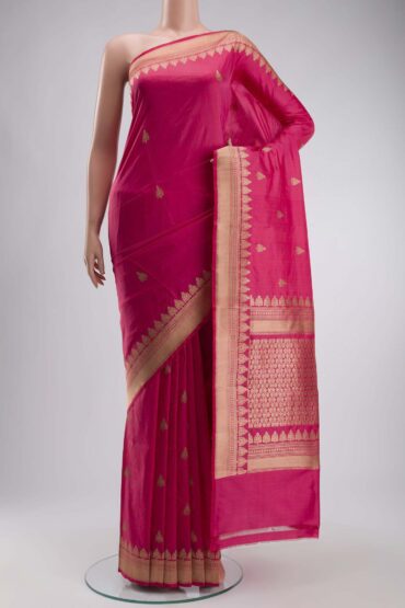 Coral Banarasi Katan Silk Saree