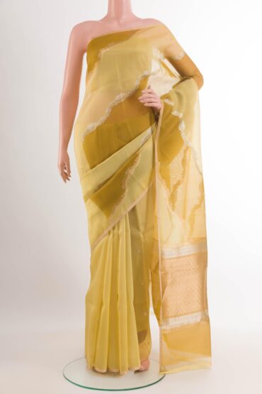 Multi Color Banarasi Kora Silk Saree