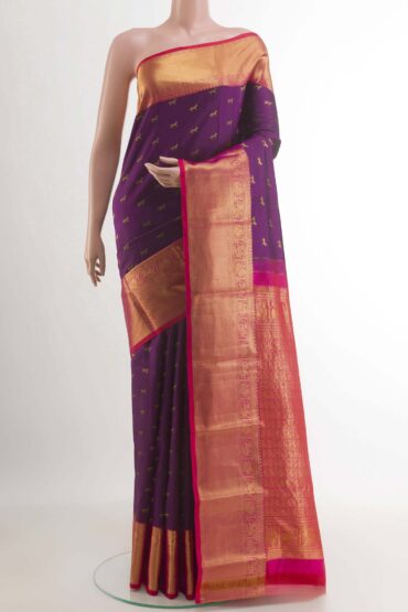 Purple Kanchipuram Silk Saree