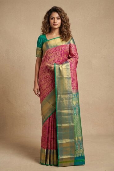 Purple Kanchipuram Silk Saree