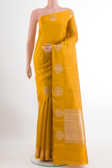 Yellow Banarasi Silk Saree