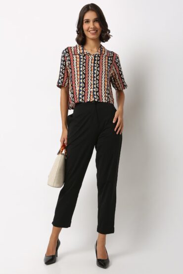 Printed Crop Shirt
