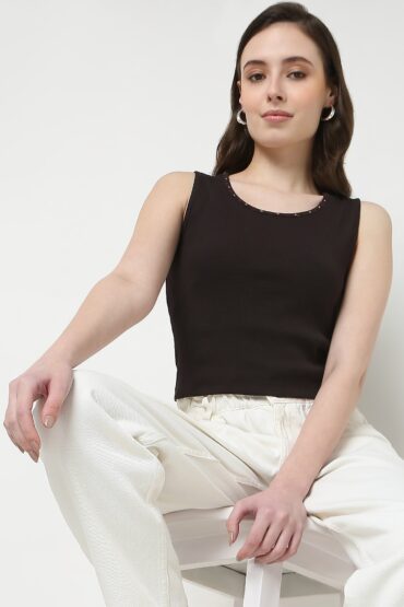 Cotton Slim Fit Crop Top