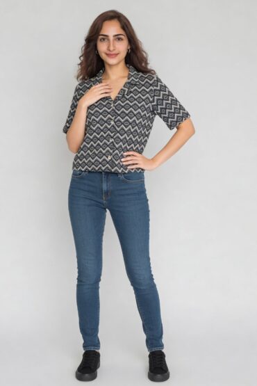 Camp Collar Crop Shirt