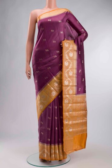 Purple Banarasi Raw Silk Saree