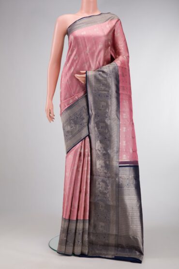 Pink Kanjivaram Tissue Silk Saree