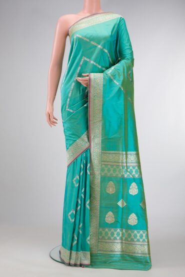 Light Blue Dual Tone Banarasi Silk Saree
