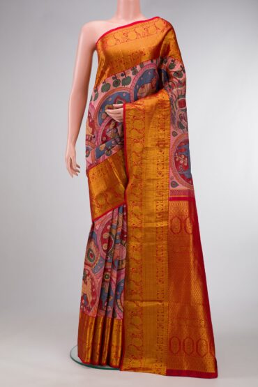 Pink Kanchipuram Silk Saree