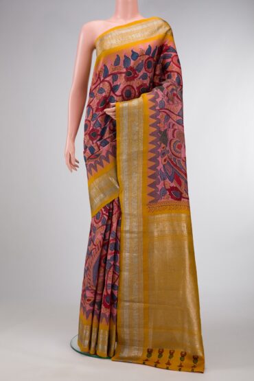 Rose Gold Kanchipuram Silk Saree