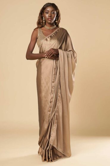 Sula Beige Crepe Aentic Saree