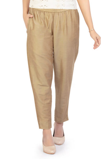 Gold Cotton Silk Pant