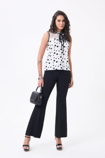 Women White Printed Tops