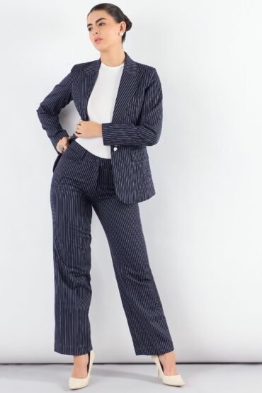 Women Striped High-Rise Wrinkle Free Trousers