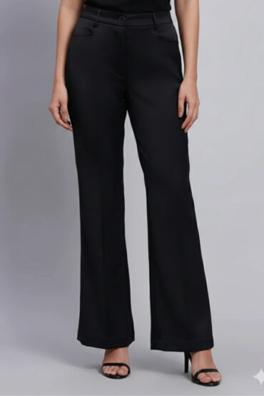 Women Black High-Rise Trouser