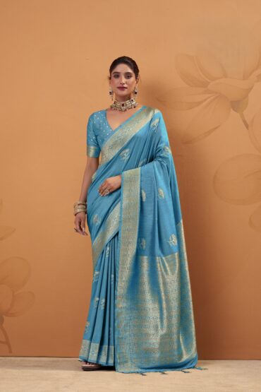 Royal Silk Saree with Exquisite All-Over Zari