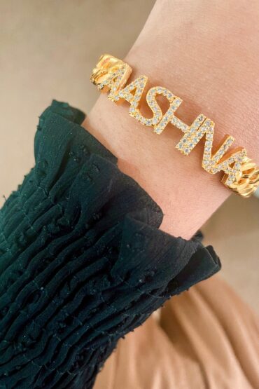 Nome Iniziale Bracelet Cuff