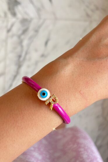 Personalized Evil Eye Strawberry Candy Bracelet