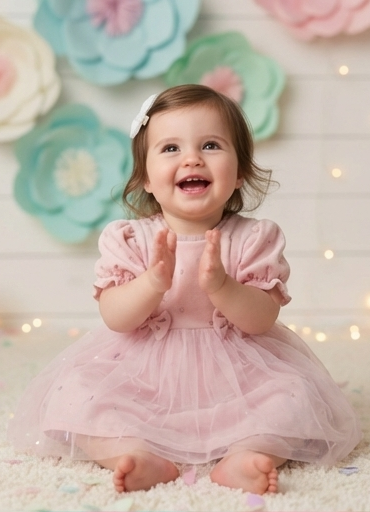 Tiny Rose Ruffle Frock