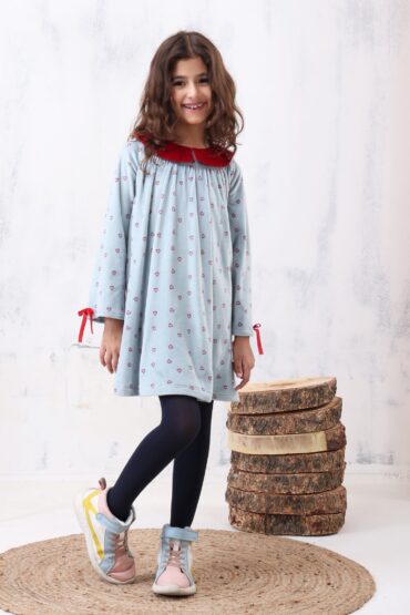 Mini Hearts Peter Pan Tunic Dress