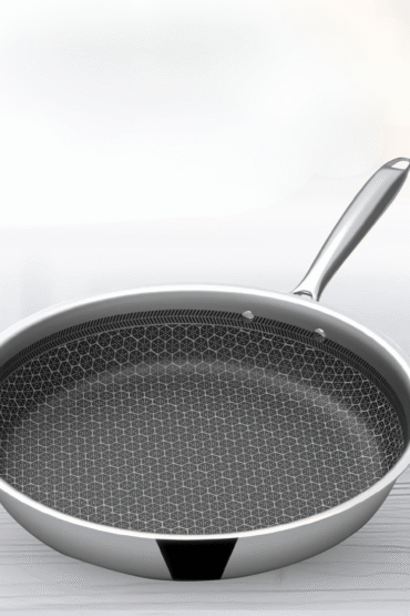 Tri-Ply Stainless Steel Honeycomb Fry Pan with Lid(24cm)