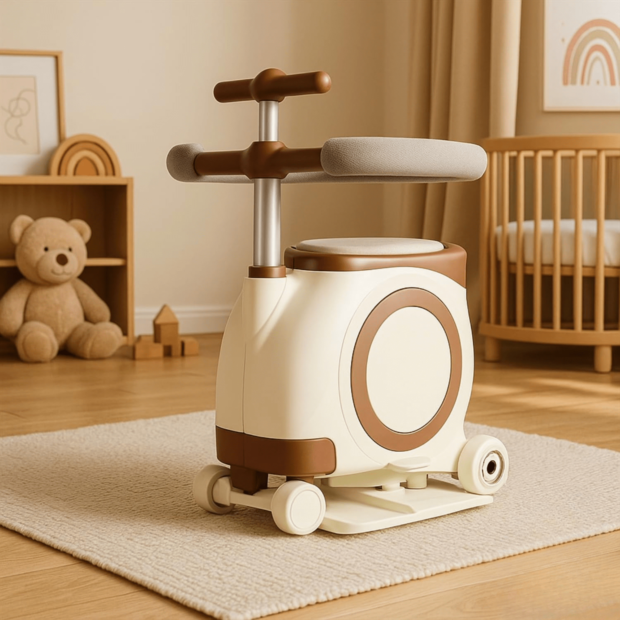 3-in-1 Multifunctional Toddler Ride-On Toy with?Storage