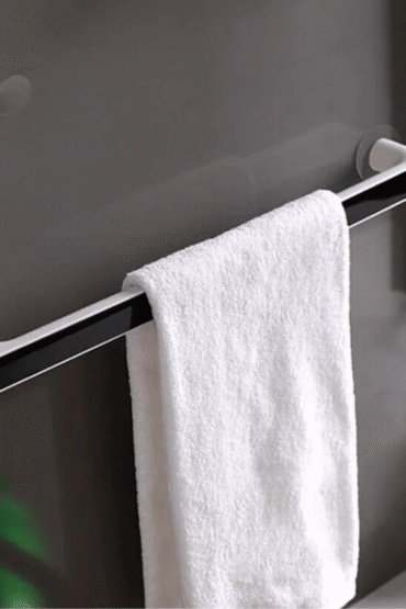 Multipurpose Wall-Mounted Drill Free Plastic Towel Rack (46cm)