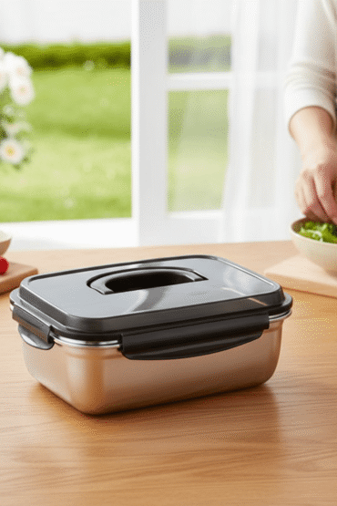 Multi-Purpose Stainless Steel Storage Box With Buckle Lock