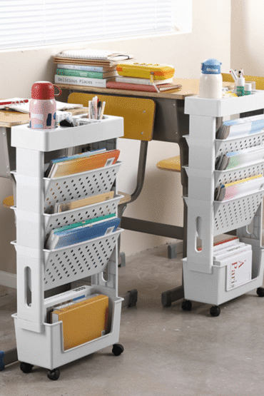 Multi-Purpose Space-Saving Dual Access Book & Stationery Organizer(78cm)