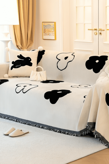 Cartoon Flower Elegance Elegance Chenille Sofa Cover