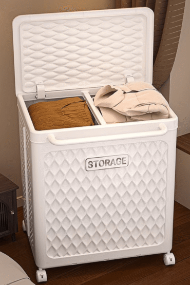 Multi-Purpose Folding Divider Storage Basket with Wheels