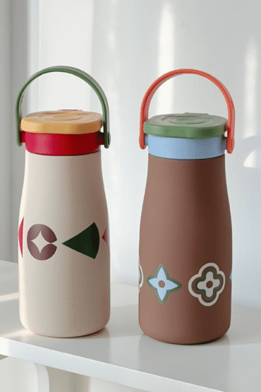 Portable Leakproof Stainless Steel Thermos Cup with Handle(600ml)