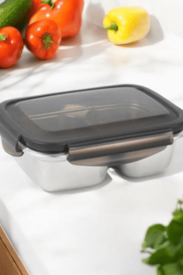 Multi-Purpose Stainless Steel 2-Compartment Food Storage Container