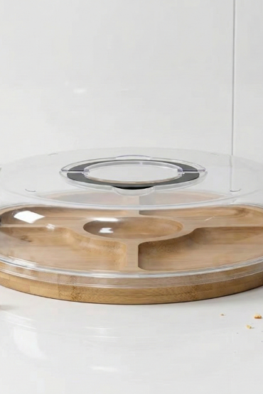 Multi-Use Wooden Salad & Snack Storage Box