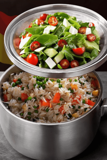 Multipurpose Stainless Steel Cooking Bowl with Lid